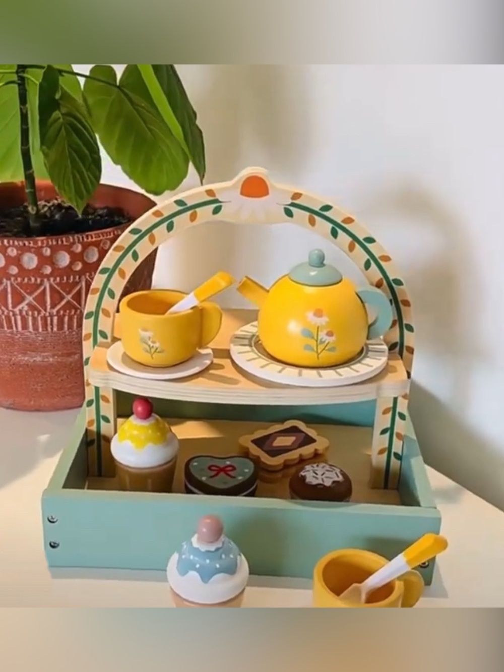 Wooden Toy Tea Party Playset